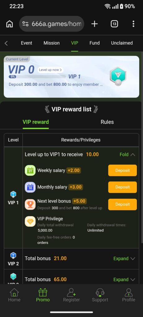 666a bonuses